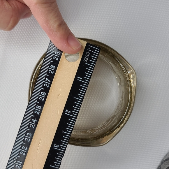 *SOLD* Vintage Lucite Bangle Bracelets Black Golden Brown Lace Wide Width 1980s - Picture 7 of 8